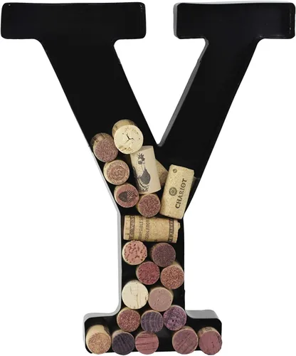 Miniatura 32 de Made Easy Kit Letra de metal para corchos de vino, monograma para atesorar recuerdos y soporte con kit de montaje en pared gratuito A-Z