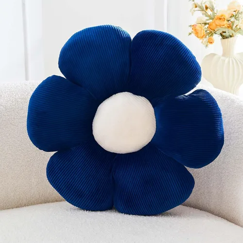 Miniatura 20 de Kcvvcr Almohada Decorativa de Flores, Almohada de Suelo Suave Blanca con Forma de 14.9" para Decoración del Hogar, Lindas Almohadas Decorativas