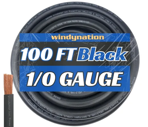 Miniatura 37 de Cable flexible de cobre puro para soldadura de batería calibre 4 AWG 25 pies negro + 25 pies rojo - Coche, Inversor, RV, Solar Negro de 25 pies + 25