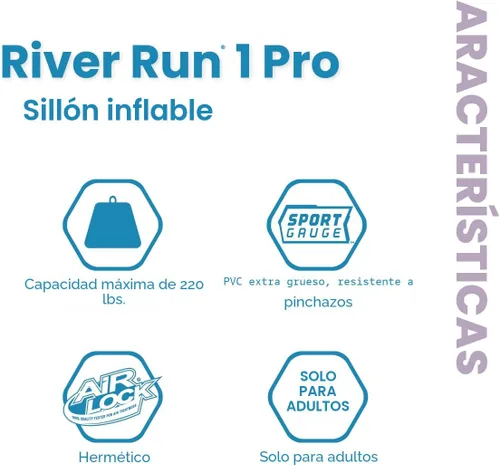 Miniatura 3 de INTEX 56843EP River Run 1 Pro Sillón Flotante Inflable: Soporte para GoPro/Teléfono – Portavasos Incorporado y Compartimento de Almacenamiento