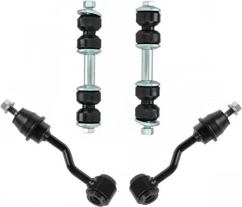 TRQ Juego de eslabones estabilizadores de barra estabilizadora delantera y trasera compatible con Jeep Grand Cherokee 1996-1998