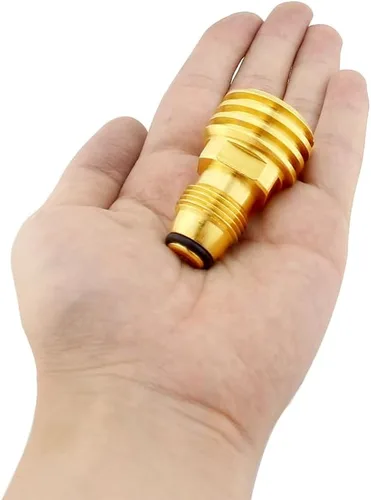 Miniatura 6 de Adaptador de tanque de propano Hooshing convierte la válvula de servicio del tanque POL LP a manguera o regulador QCC1/Tipo 1 de latón sólido