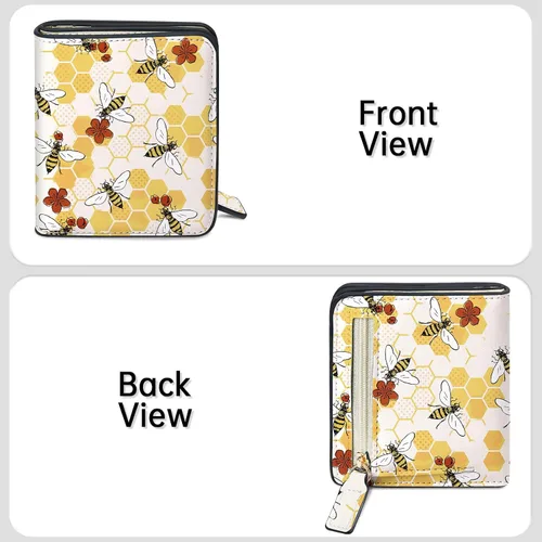 Miniatura 5 de Toughergun Billetera para Mujeres con Bloqueo RFID, Pequeña, Compacta, Bifold de Cuero de Lujo, Billetera de Bolsillo para Damas, Mini Monedero