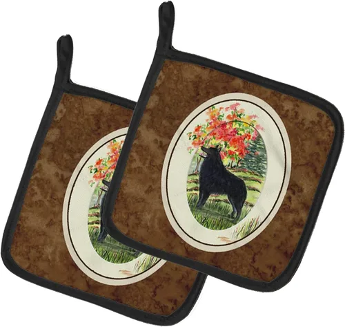 Miniatura 302 de Caroline's Treasures SS8617PTHD - Juego de soportes para ollas de cocina resistentes al calor, almohadillas calientes para horno para cocinar, Husky