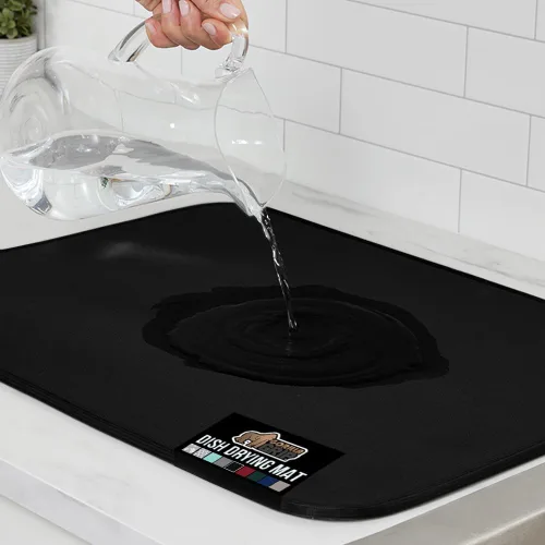 Miniatura 44 de GORILLA GRIP Tapete de microfibra ultra absorbente de agua, malla gruesa de secado rápido, almohadilla antideslizante para platos de fregadero