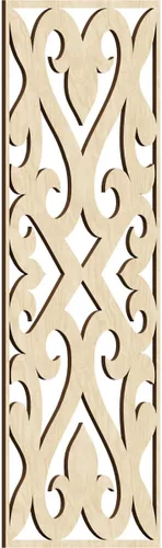 Miniatura 128 de Keene Paneles de pared decorativos de madera con calado, 9 3/8 pulgadas de ancho x 24 3/8 pulgadas de alto x 1/4 de alto, roble rojo rojo (Red Oak)
