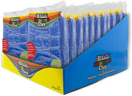 Miniatura 17 de BAZIC Products Arcilla para modelar, color negro, 1 libra, masa de modelado, manualidades, regalo no tóxico para artistas, a granel para aula