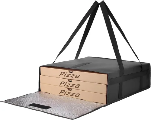 Bodaon Bolsas de pizza para entrega, bolsa de entrega de pizza aislada para conductores de entrega, 20 x 20 x 6 pulgadas, bolsas calentadoras de