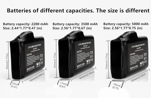 Miniatura 3 de Batería Recargable de Polímero de Litio de 3500mAh 7.4V Paquete de Reemplazo para Guantes Térmicos Forros Manoplas Calcetines Chaleco Chaqueta