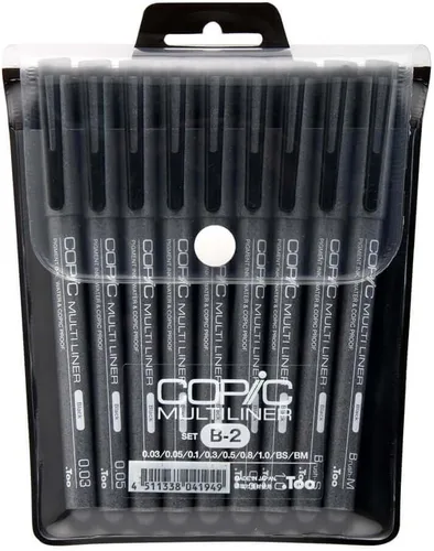 Miniatura 8 de Copic Markers SP Multiliner juego A con punta reemplazable Negro Sp