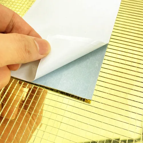 Miniatura 7 de REDODECO Azulejos de mosaico de espejo plateado de vidrio real para azulejos cuadrados de vidrio autoadhesivos, 0.197 in por 0.197 in