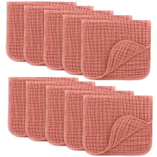 Miniatura 32 de Comfy Cubs - Paquete de 6 paños de muselina para eructos, 20 x 10 pulgadas, grandes, de 6 capas, 100 % algodón ultra absorbente para babeo