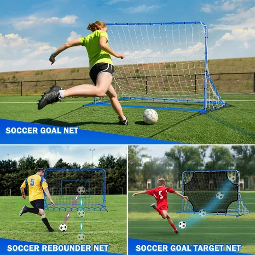 Miniatura 4 de Soccer Baseball Rebounder Net, Soccer Goal Net, Volleyball Softball Rebound Pitchback Net Quick-Switch Angle Training for Control, Passing Practice