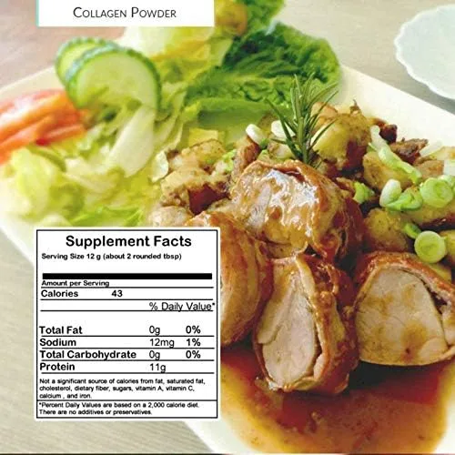 Miniatura 5 de Caldo de hueso de salmón salvaje de Alaska en polvo de colágeno 15.87 oz (aproximadamente 1 libra) proteína pura sin gelificación, sin sabor, sin