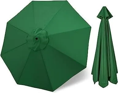 Miniatura 11 de Fundas de repuesto para paraguas (9 pies/10 pies/6 varillas/8 varillas), toldos de repuesto para paraguas de tela, resistentes al agua/UV30+
