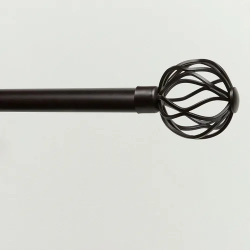 Miniatura 3 de Exclusive Home Ogee - Juego de cortinero de 1 pulgada y remates a juego, bronce mate, ajustable de 36 a 72 pulgadas