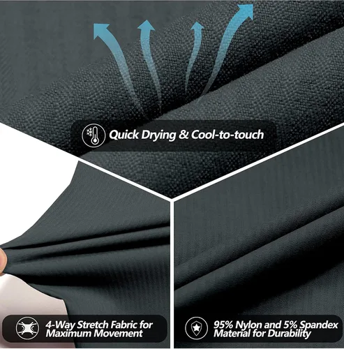 Miniatura 5 de Little Donkey Andy Bermudas de senderismo de secado rápido para mujer pantalones cortos de golf elásticos cintura elástica con cordón