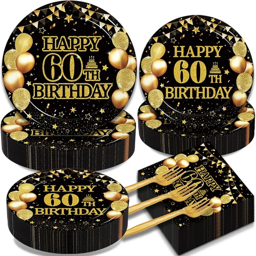 Miniatura 13 de Juego de vajilla de 200 piezas para fiesta de cumpleaños número 30, suministros de decoración de fiesta de cumpleaños de 1995 para hombres