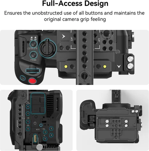 Miniatura 5 de SmallRig Kit de mano de jaula para cámara EOS C70 para Canon con mango superior NATO, abrazadera de cable para HDMI, placa superior, placa lateral