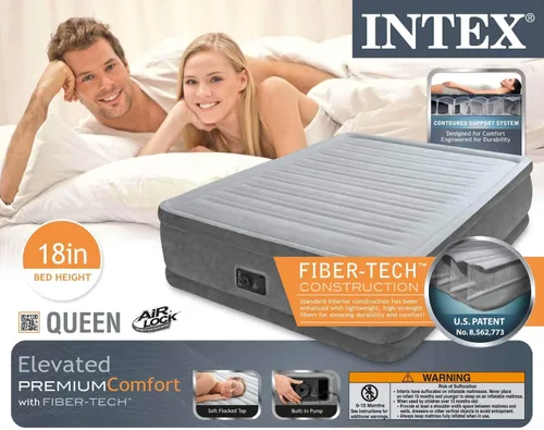 Miniatura 7 de Intex Comfort Plush - Cama de aire elevada Dura-Beam con bomba eléctrica incorporada