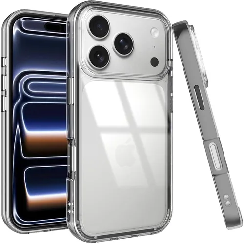 Miniatura 32 de Puxicu Funda acrílica 2 en 1 para iPhone 11 Pro, antiamarilleo, protección de grado militar, funda delgada a prueba de caídas para iPhone 11 Pro