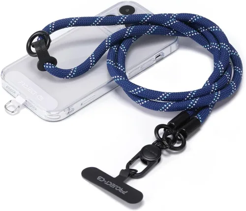 1 cordón para teléfono, 2 lengüetas para teléfono, cordones para teléfono celular alrededor del cuello, cordón de cuerda, correa universal ajustable