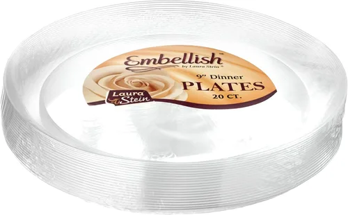 Miniatura 10 de Embellish - cuencos y platos de plástico duro transparente, Paquete de 60