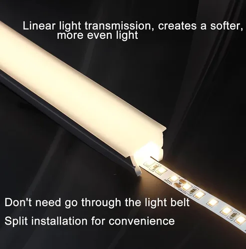 Miniatura 6 de JARBIH 16.4Ft/5M Silicone Led Channel System, Flexible Tube for DIY Neon Light, U Shape Tube for 5mm Strip Lights Installation, Suitable for