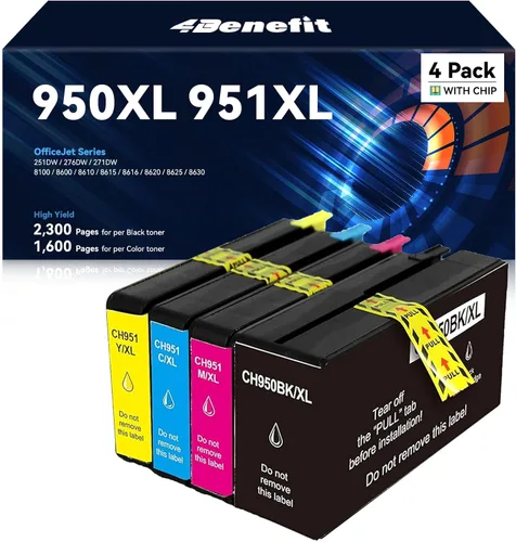 Paquete combinado de cartuchos de tinta 950XL 951XL compatibles con HP 950 951 XL Uso con HP OfficeJet Pro 8600 8610 8620 8100 8630 8660 8640 8615