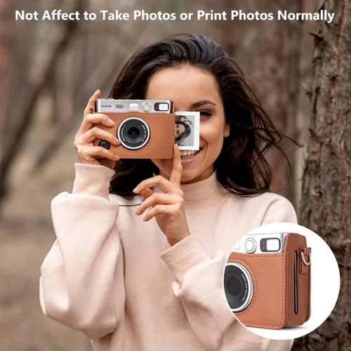 Miniatura 5 de MUZIRI KINOKOO Funda Mini EVO, Cuero PU con Textura de Lichi, Funda Protectora para Cámara Instantánea Instax Mini EVO con Orificio de Carga Preciso