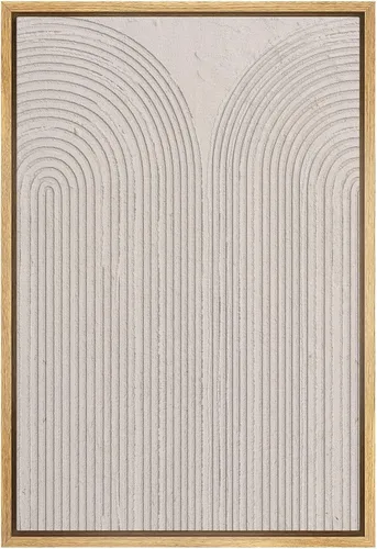 Miniatura 15 de SIGNWIN Lienzo enmarcado para pared, diseño retro pastel, anillo geométrico en espiral, ilustraciones de formas abstractas, arte moderno