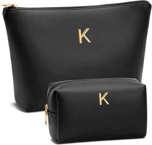 Miniatura 63 de Regalos para mujeres Juego de bolsa de maquillaje inicial para niñas, regalos personalizados para dama de honor, amiga, graduación, profesora