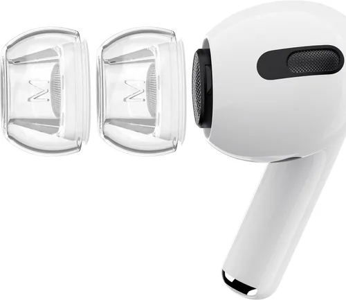 Miniatura 10 de RFUNGUANGO [4 pares] Almohadillas de repuesto para AirPods Pro de 2ª/1ª generación con orificios de reducción de ruido, almohadillas de silicona