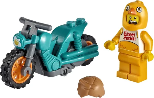 Miniatura 2 de LEGO City Chicken Stunt Bike 60310 Kit de construcción; divertido juguete genial para niños (10 piezas)