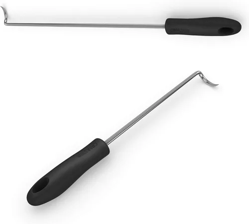 Miniatura 2 de Cave Tools Aleta de alimentos y gancho para carne para asar, girar verduras y carnes, parrilla de barbacoa y accesorios para ahumar, zurdo, 12