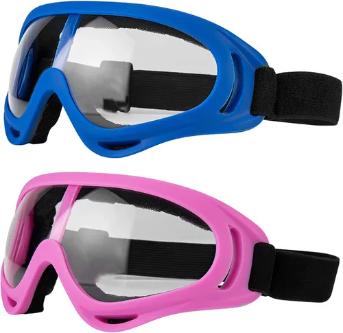 Miniatura 9 de LJDJ Gafas de esquí para motocicleta, gafas de snowboard, juego de 2 – Dirt Bike ATV Motocross anti-UV ajustables para montar fuera de carretera