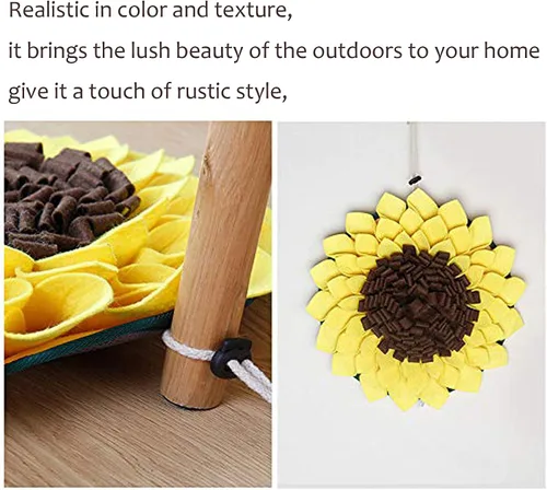 Miniatura 9 de Tapete de olfateo para perros, tapete de alimentación con flores que fomenta las habilidades naturales de forrajeo, juguetes para perros, golosinas