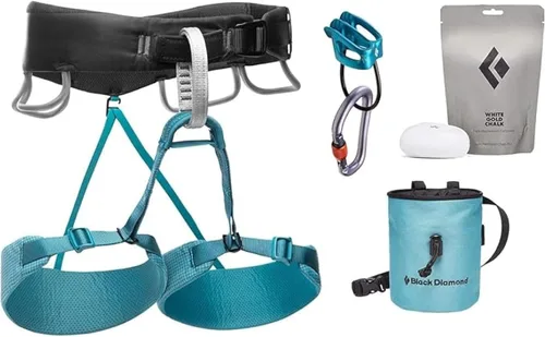 Miniatura 10 de BLACK DIAMOND Women’s Momentum Rock Climbing Harness Dual Core Construction Adjustable Waist & Leg Loops Paquete de salvia del desierto 1.0