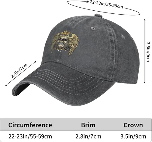 Miniatura 8 de Cowboy Hat Trendy Hats for Man and Women Djustable Four Season Outdoor Baseball Cap of Hell Skull with Angel Deep Heather