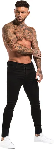 Miniatura 5 de GINGTTO - Jeans rasgados, elásticos y ajustados para hombre