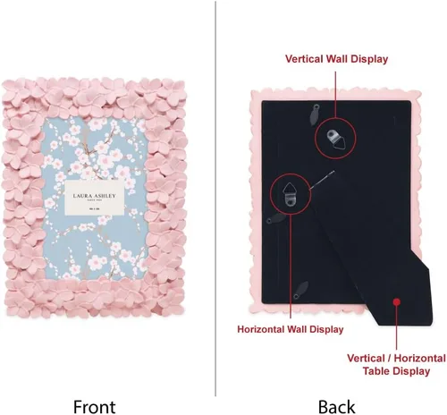 Miniatura 3 de Laura Ashley - Portarretratos de resina con diseño floral Rosa