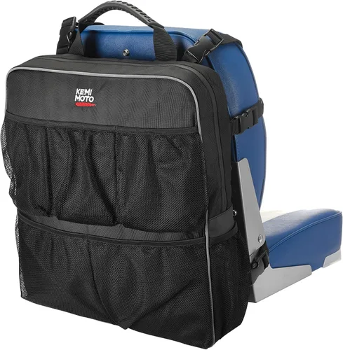 KEMIMOTO Bolsa de almacenamiento para barco, mochila para asiento de barco, organizador de almacenamiento de barco con bolsillos de malla, bolsa de