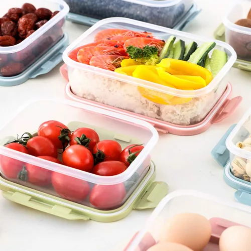 Miniatura 5 de Juego de Recipientes para Alimentos con Tapas Herméticas - Cajas Bento de Plástico para Almuerzo - Recipientes para Preparación de Comidas, Aptos