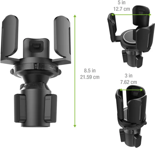 Miniatura 5 de Portavasos y organizador expandible de alta resistencia para automóvil, ajuste universal para botellas grandes, tazas de café, teléfonos, alimentos