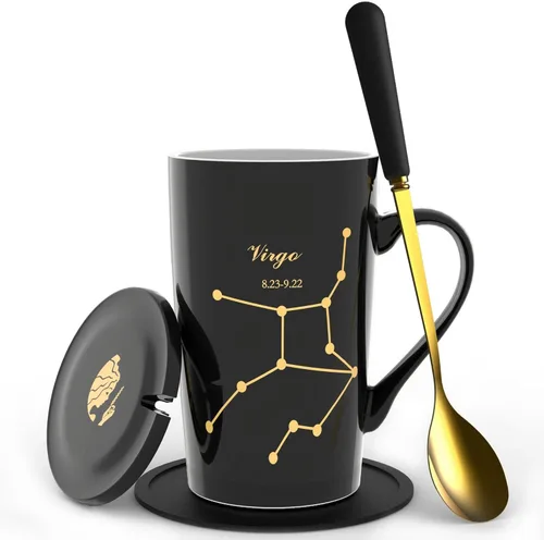 Miniatura 12 de Fullcci-15oz Creative Constellation Aquarius - Taza de café con capacidad para mejorar la taza de té para jugo de leche de cacao y agua