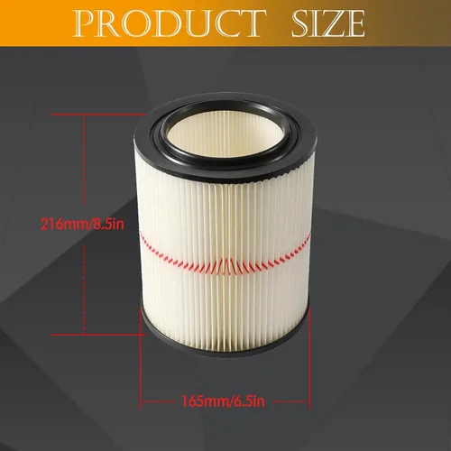Miniatura 4 de 17816 Filtro para Craftsman Shop Vac 9-17816 Filtro de repuesto para aspiradora de 5 galones y más grandes, filtro de aire húmedo y seco 917816