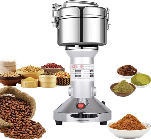 Molinillo de granos 150g de alta velocidad eléctrico de acero inoxidable para semillas, harina, nueces, píldoras, trigo, maíz, hierbas, especias y