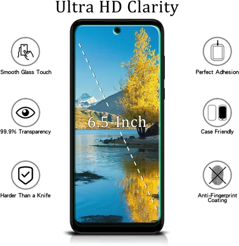 Miniatura 2 de MAYtobe Paquete de 2 protectores de pantalla de vidrio templado diseñados para Motorola Moto G Power 2022, antiarañazos, sin burbujas