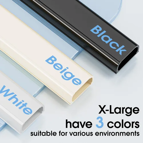 Miniatura 4 de Ocultador de cable grande – Ocultador de cable de 47 pulgadas para TV en la pared, ocultador de cables pintable, kit de organización de cables XL