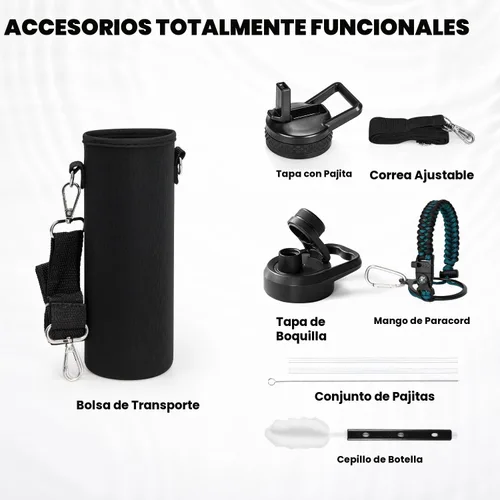 Miniatura 6 de RAYMYLO Botella de agua aislada de 24 onzas, de acero inoxidable con triple pared al vacío (fría durante 48 horas, caliente durante 24 horas), a